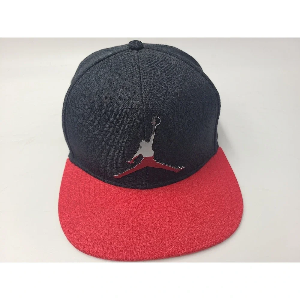 Youth Air Jordan Jumpman Cement‎ Elephant Print Snapback Hat Cap Boy Black Red